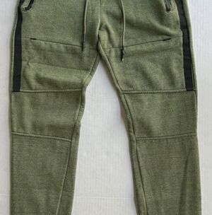 Men's Olive Green Jogger Pants with Black Trim